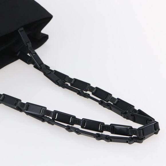 PRADA Tote Bag Nylon Black Silver Auth bs31175 - Picture 7 of 16